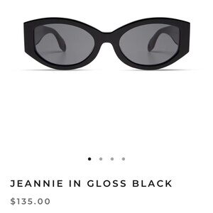 Elisa Johnson ‘Jeannie’ Gloss Black Sunglasses